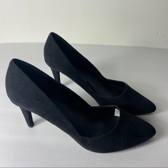 American Eagle Womes Black Suede Pointed Toe Heel - Picture 2 of 6